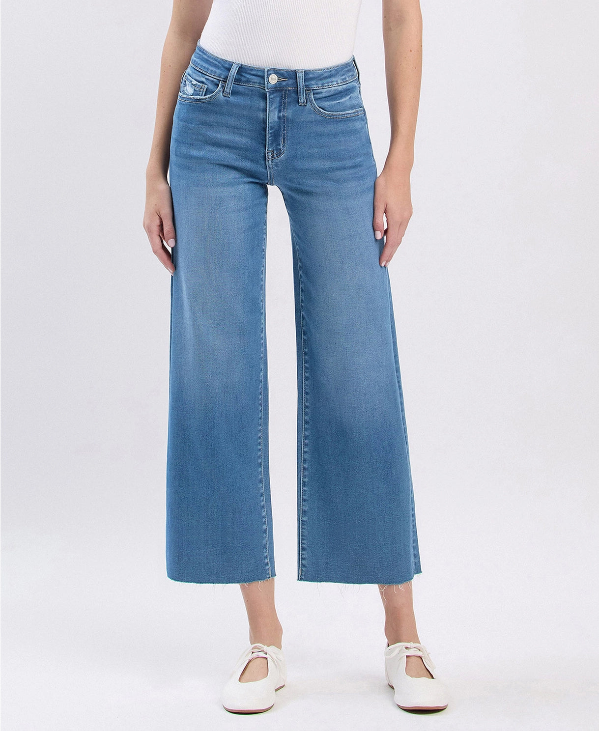 HR Super Soft Crop Slim Wide Jeans