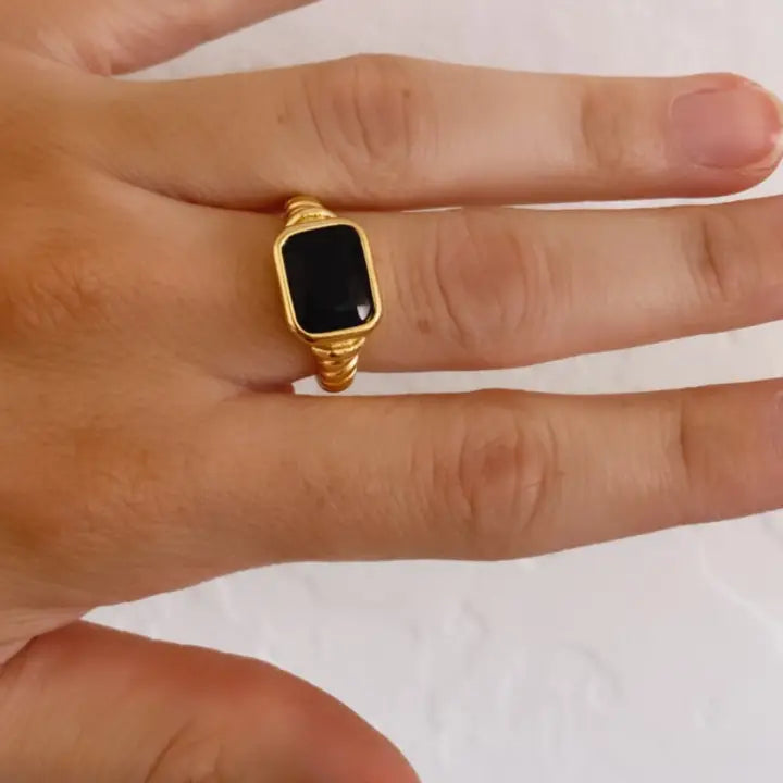 Black Stone Ring (M&S)