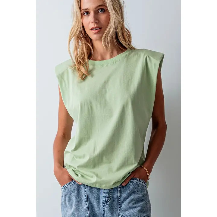 Slvless Cotton Muscle Tee