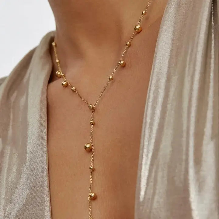 Brisse Dressy Beaded Y Necklace
