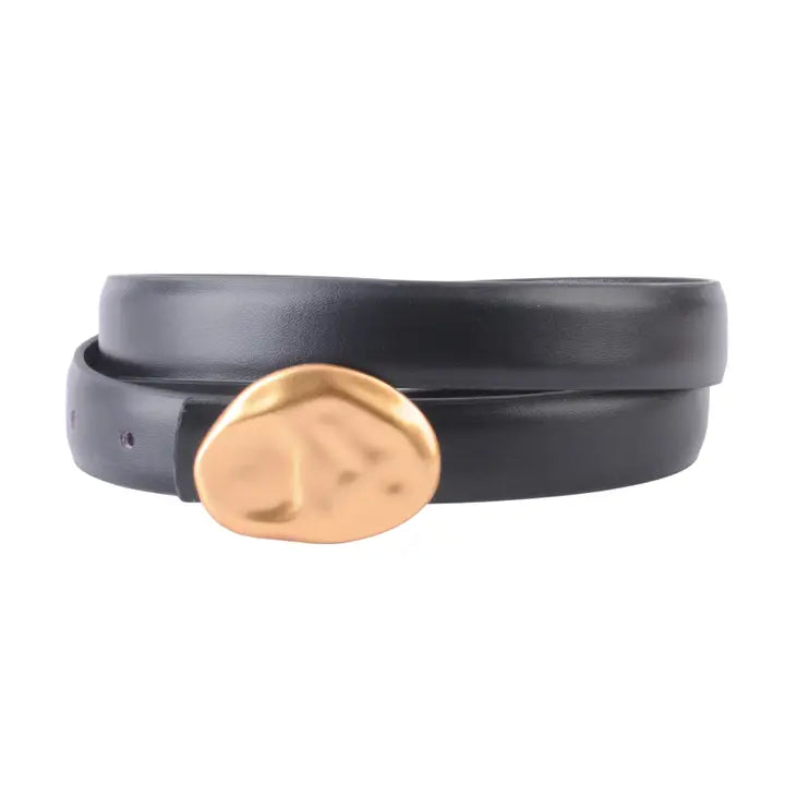 Stitched Clean Leather Belt
