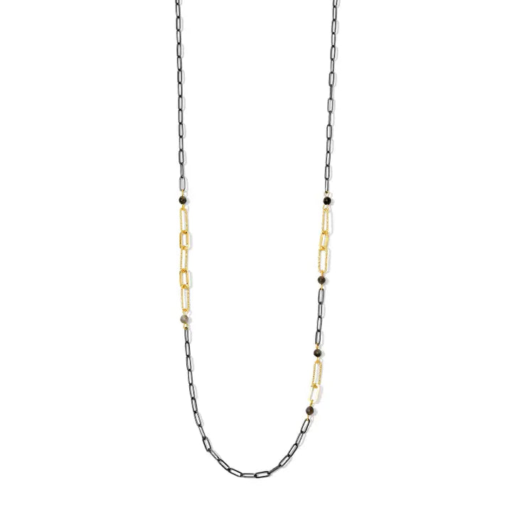 Tow Tone Long Necklace