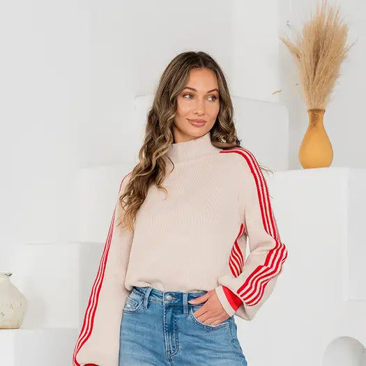Plus Mock Neck Pullover Sweater