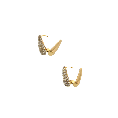 Pav Trap Hinged Hoop Earring