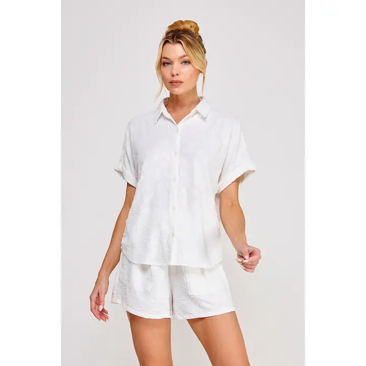 Breezy jacquard shirt