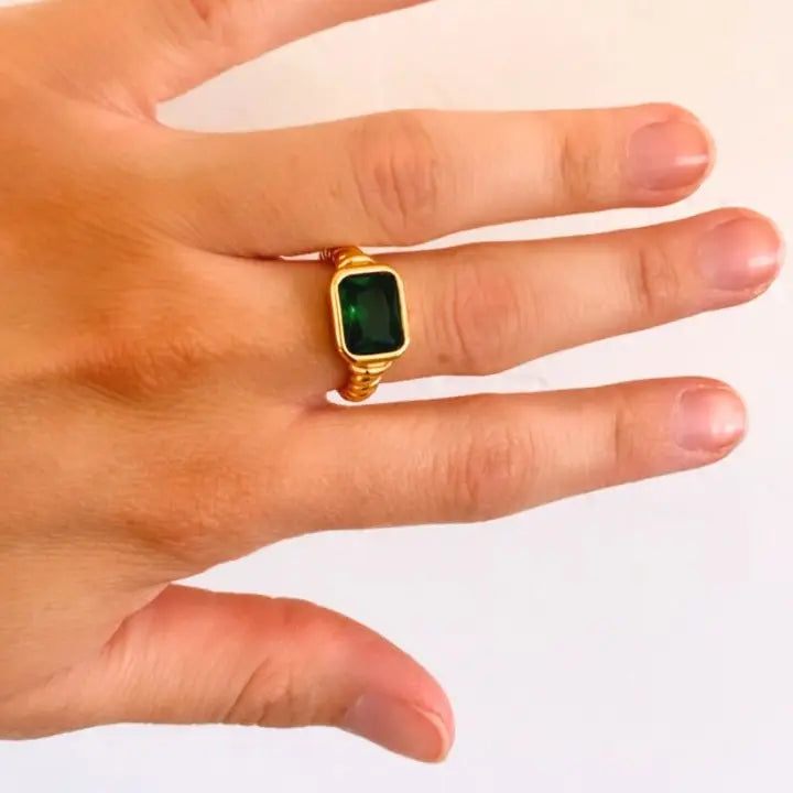 Green Stone Ring (M&S)