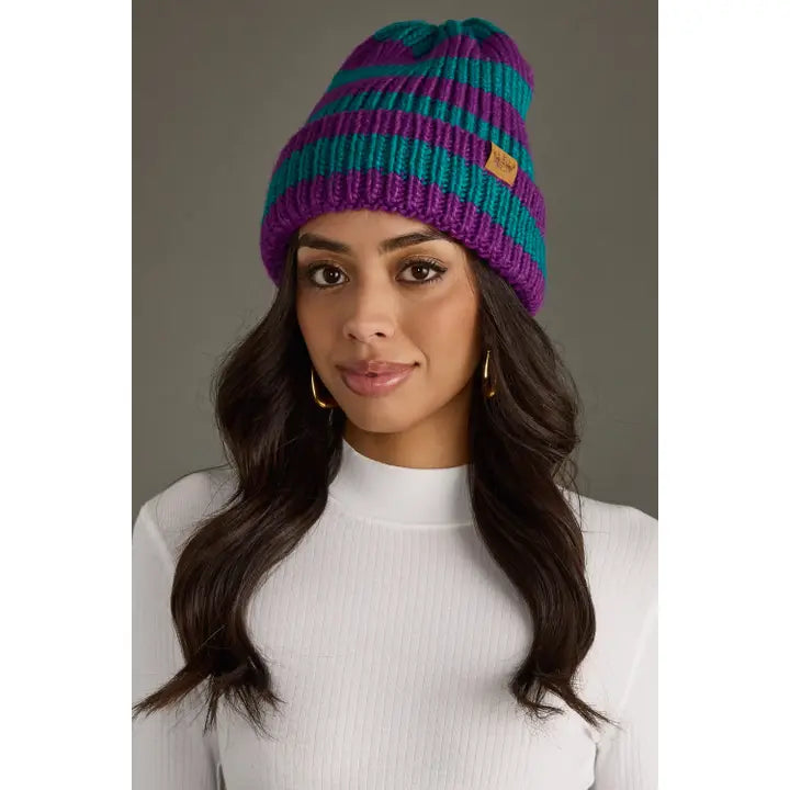 Striped Knit Beanie