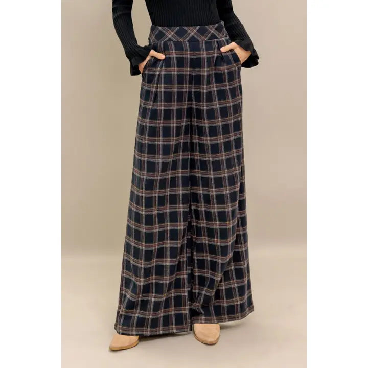 Woven Plaid Pant