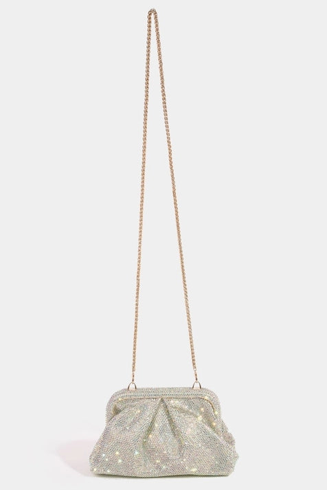Rhinestone Pave Clutch Bag