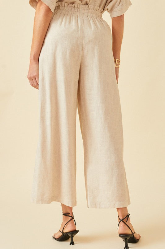 Wide Leg Tie Waist Pants