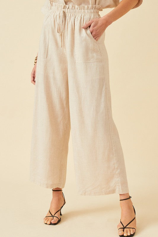 Wide Leg Tie Waist Pants