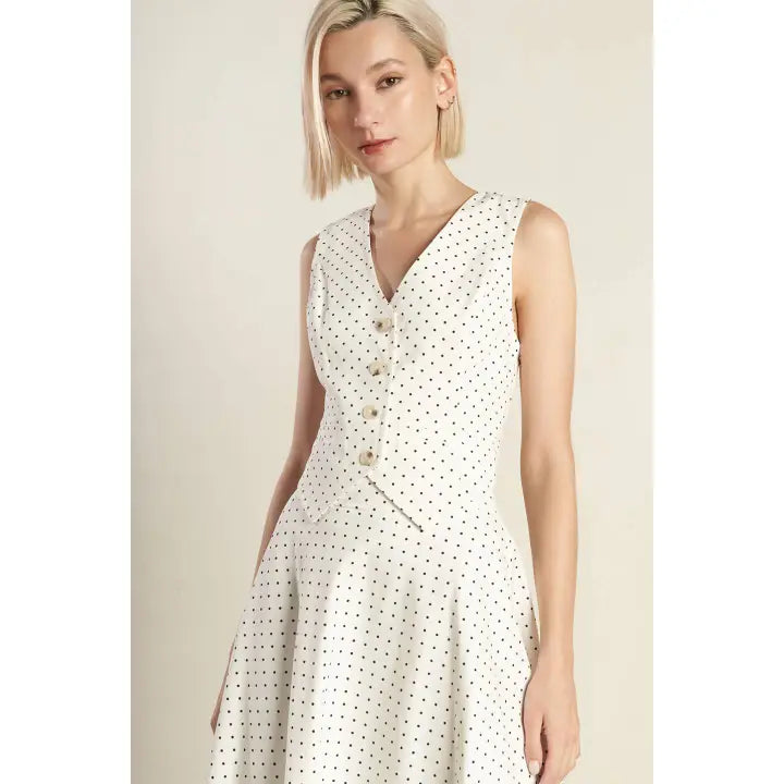 Polka Dot Woven Vest