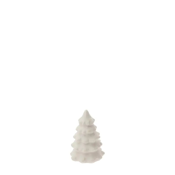 2.25" Tall White Ceramic Led Christmas Tree