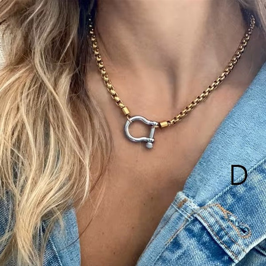 Stainless Steel Carabiner Necklace