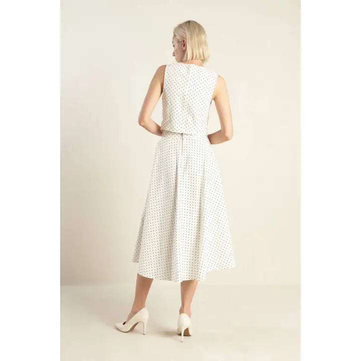 Polka Dot Woven Vest