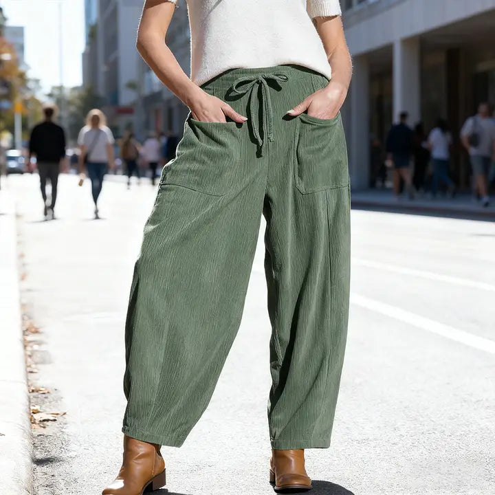 Corduroy Casual Wide Leg Pants