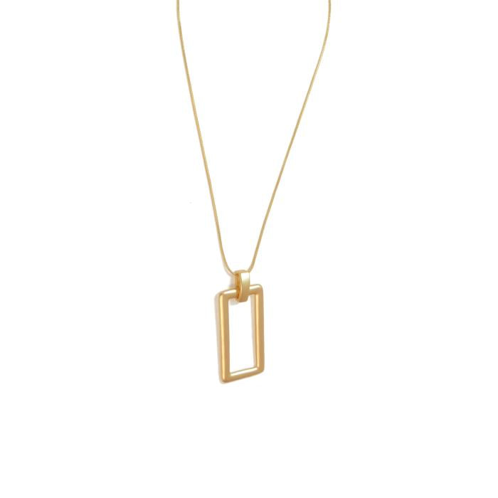 Adjustable Gold Rectangle Necklace