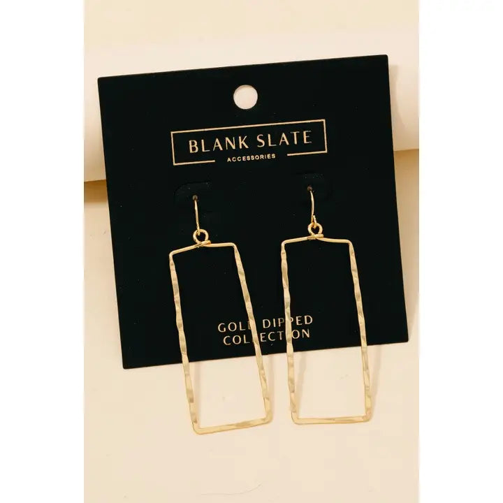 Rectangle Cutout Drop Earrings