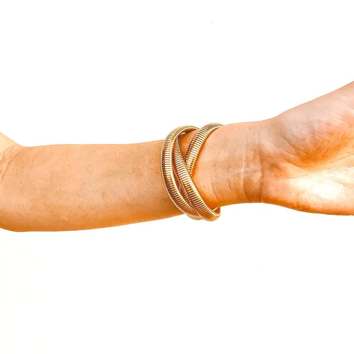 Triple Strand Snake Chain Bracelet