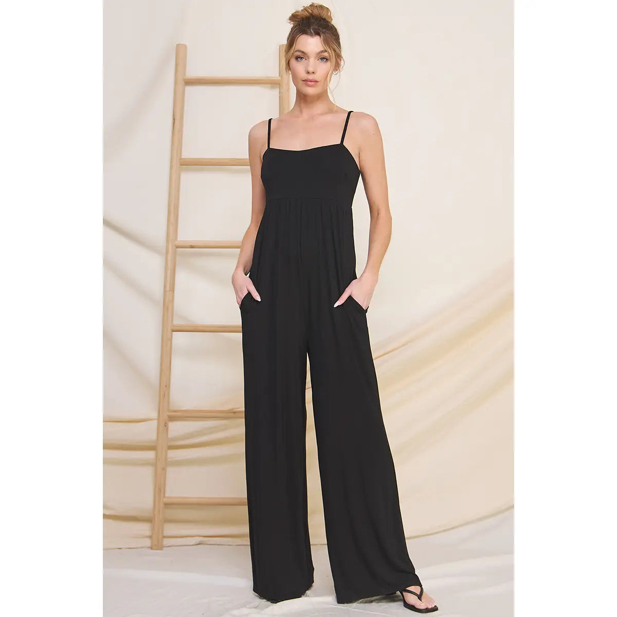 Babydoll Wide Leg Jumpsuit