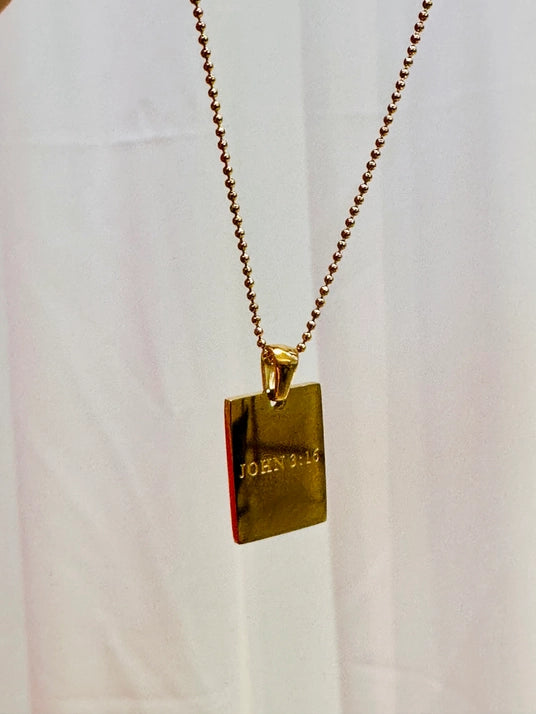 "John 3:16" Gold Necklace