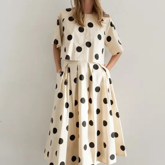 Polka Dot Back-Tie Top