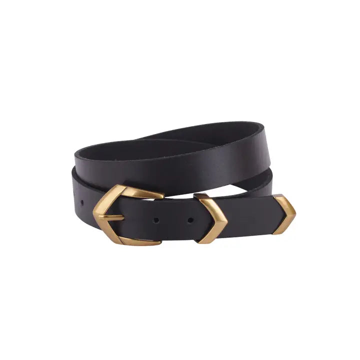 Angular Chevron Leather Belt