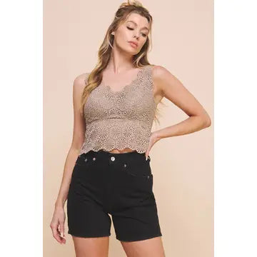 Scallop Lace V-Neck Bralette