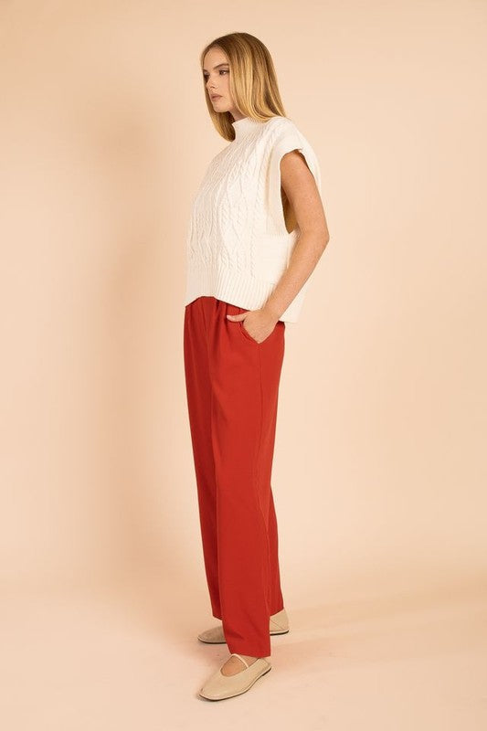 Crepe Banding Pants
