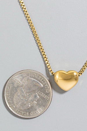 Stainless Steel Bubble Heart Necklace