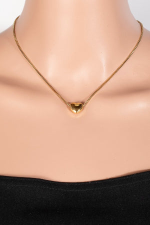 Stainless Steel Bubble Heart Necklace