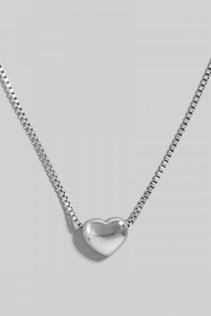 Stainless Steel Bubble Heart Necklace