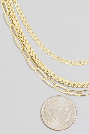 Mixed Layered Chain Style Necklace