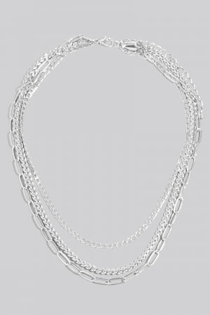 Mixed Layered Chain Style Necklace