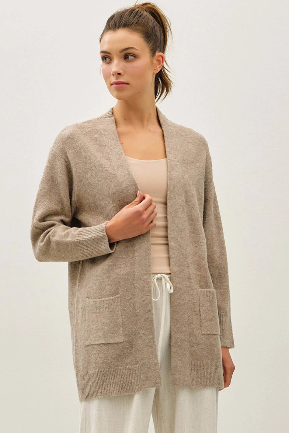 Cozy L/S Open Cardigan