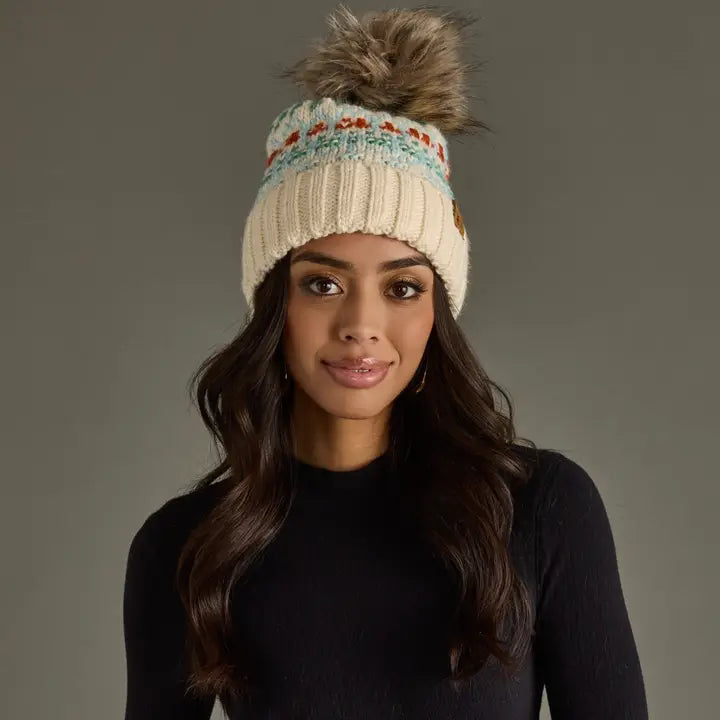 Pattern Pom Hats