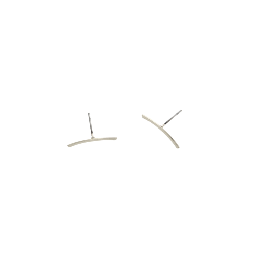 Curved Bar Stud Earrings