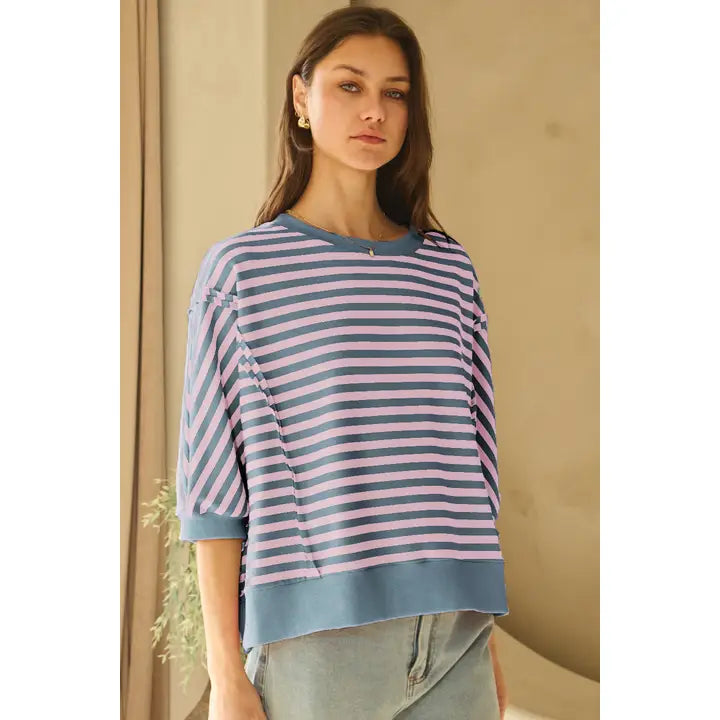 Stripe knit top