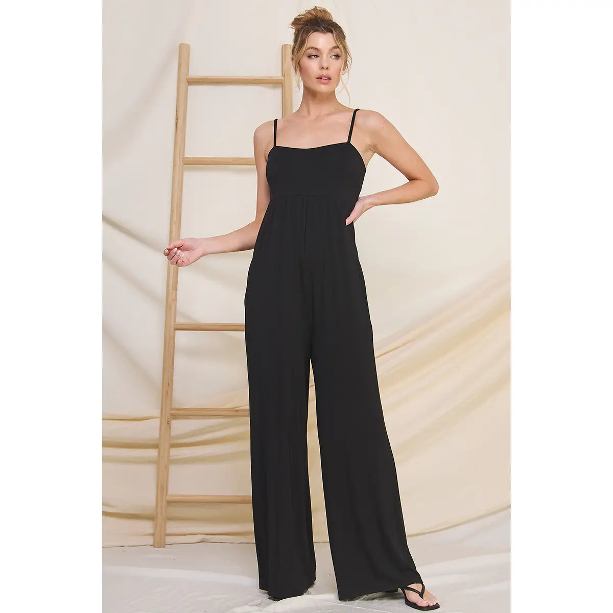 Babydoll Wide Leg Jumpsuit