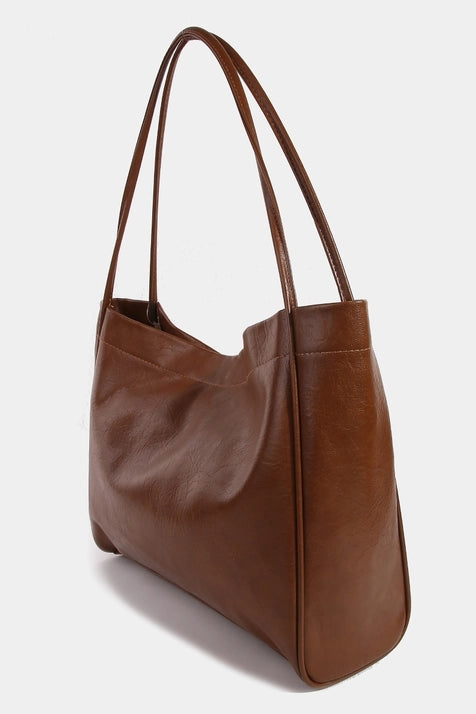 Simple Modern Faux Leather Tote Bag