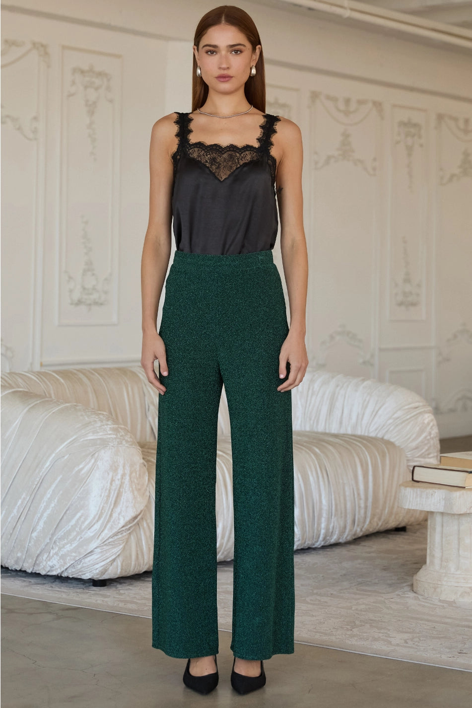 Shimmer Wide Leg Pant