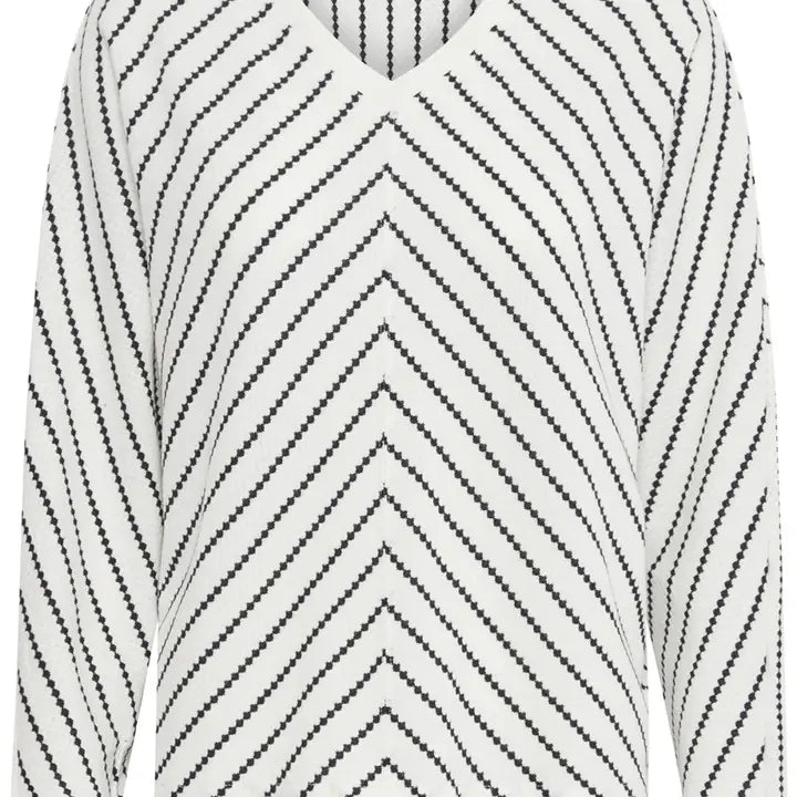 Chevron Strip Long Sleeve Top